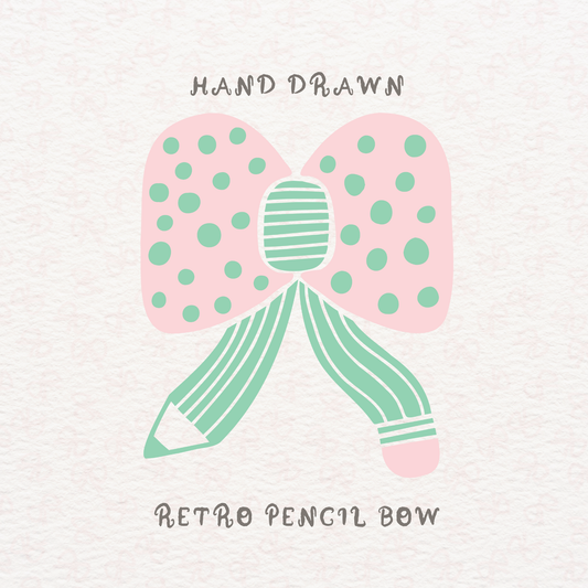 Pencil Bow SVG, Teacher Ribbon Cut File, Back to School Design for Cricut Silhouette, Classroom Sticker, Gift Tag, Planner Decor