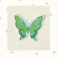 Bright green butterfly Vinyl Sticker - Neon color insect Decal for laptop, water bottle, journal