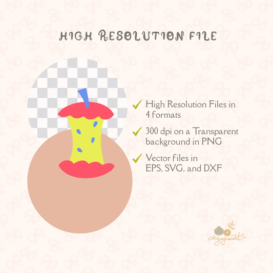 Apple Core Back to School SVG