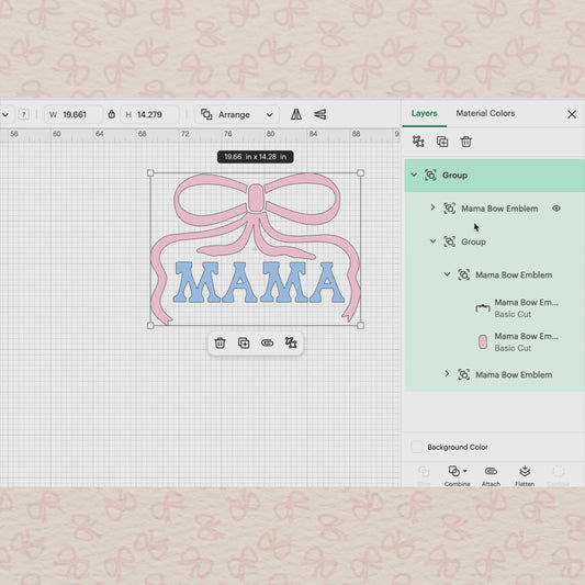 MAMA Bow SVG for Mom